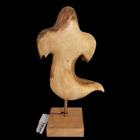 Naturally Danny Seo Halloween Handcrafted 12½" Acacia Wood Ghost - Picture 1 of 8
